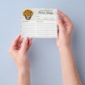 Speciaal recept Kaart Rustic Wood & Sunflower (Hand)