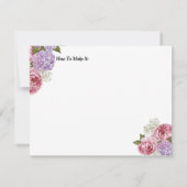 Speciaal Recept Pioenhortensia baby's adem Kaart (Achterkant)