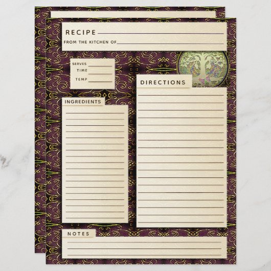 Speciaal Recipe Cookbook (Voorkant / Achterkant)