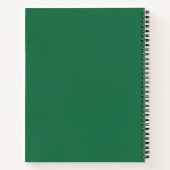 Speciaal Recipe Journal in Kelly Green Notitieboek (Achterkant)