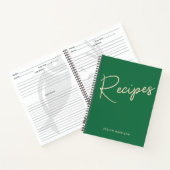Speciaal Recipe Journal in Kelly Green Notitieboek (Binnen)