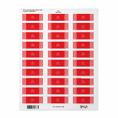 Speciaal Red Quatrefoil-patroon Etiket (Full Sheet)