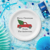 Speciaal "Red Truck"  Papieren Bordje (Feest)