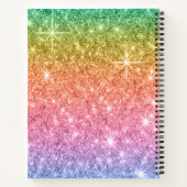 Speciaal regenbooghandboek Glitter Sketchbook Notitieboek (Achterkant)