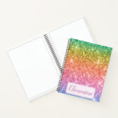 Speciaal regenbooghandboek Glitter Sketchbook Notitieboek (Binnen)