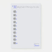 Speciaal 'RElephant'-to-Do-List met olifanten Post-it® Notes (Voorkant)