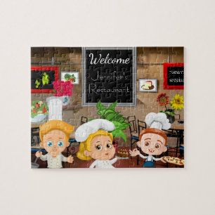 Speciaal restaurant voor kinderen legpuzzel
