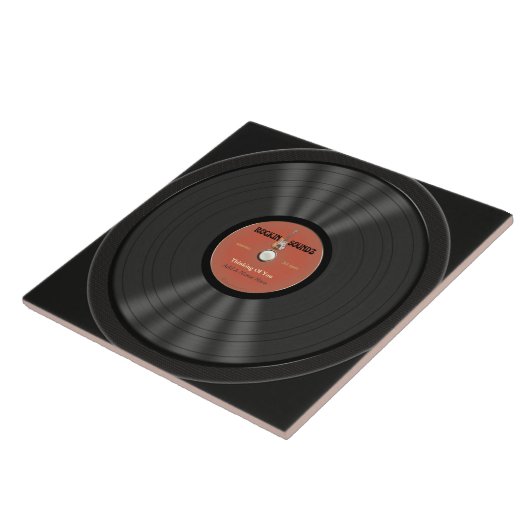 Speciaal  Rock Vinyl Record Tegeltje (Zijkant)