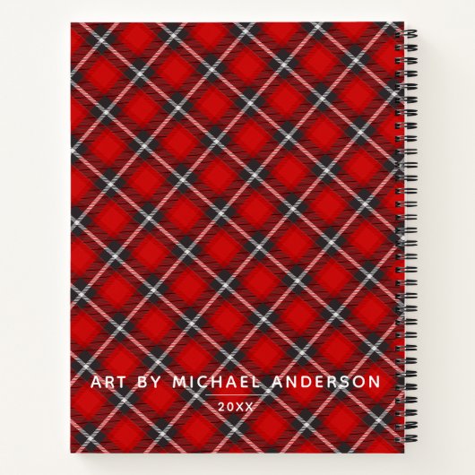 Speciaal Rode Kunstenboek Notitieboek (Achterkant)