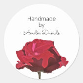 Speciaal Rode Roze Handgemaakt door Craft Classic  Ronde Sticker (Voorkant)