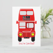 Speciaal rood dubbellaagse busontwerp kaart (Staand voorkant)