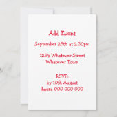 Speciaal rood dubbellaagse busontwerp kaart (Achterkant)