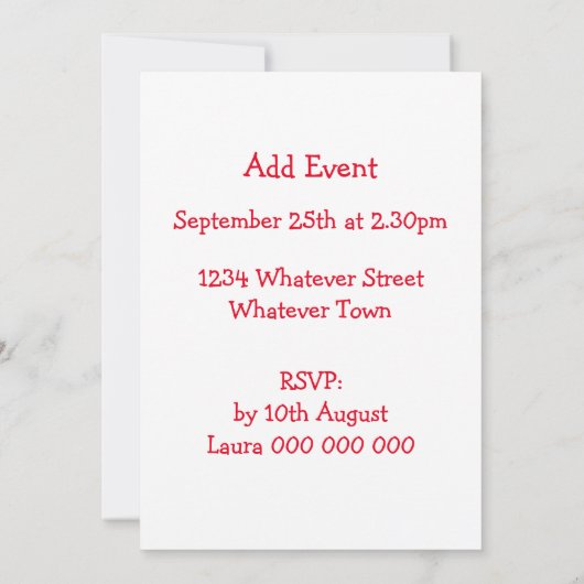 Speciaal rood dubbellaagse busontwerp kaart (Achterkant)