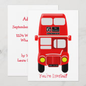 Speciaal rood dubbellaagse busontwerp kaart (Voorkant / Achterkant)