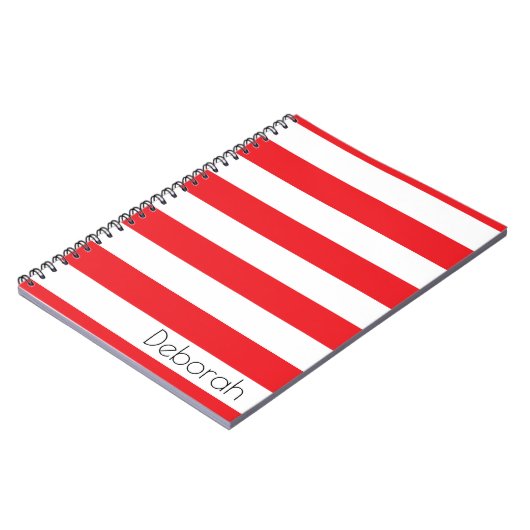Speciaal rood en wit gestreept Notitieboek (Linkerzijde)