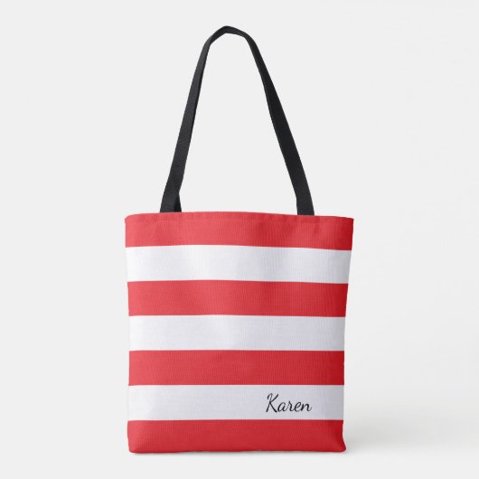 Speciaal rood en wit gestreept Tas (Achterkant)