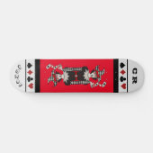 Speciaal rood en zwart "joker"-skateboard persoonlijk skateboard (Horizontaal)