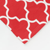 Speciaal rood en zwart Quatrefoil Fleece Deken (Hoek)