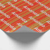 Speciaal rood groen gestreept cadeaupapier (Hoek)