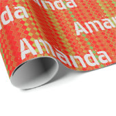 Speciaal rood groen gestreept cadeaupapier (Rol Hoek)