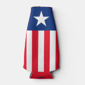 Speciaal rood wit gestreept sterren flesjeskoeler (Voorkant)