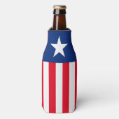 Speciaal rood wit gestreept sterren flesjeskoeler (Fles Voorkant)