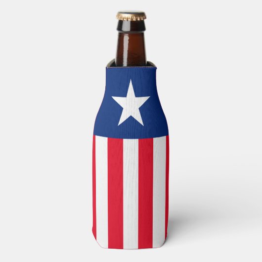 Speciaal rood wit gestreept sterren flesjeskoeler (Fles Voorkant)