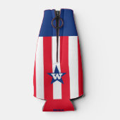 Speciaal rood wit gestreept sterren flesjeskoeler (Achterkant)