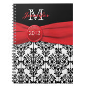 Speciaal rood zwart-wit DamasJournal Notitieboek (Voorkant)