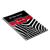 Speciaal rood zwart-wit Zebra Stripe Journal Notitieboek (Rechterzijde)
