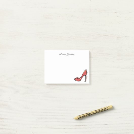 Speciaal roodhoge hielpomp Stiletto Post-it® Notes (Op bureau)
