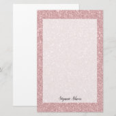 Speciaal Roos Glitter Briefpapier (Voorkant / Achterkant)