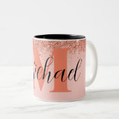 Speciaal Roos Gold  cadeaus met twee toonsoorten Tweekleurige Koffiemok (Voorkant rechts)