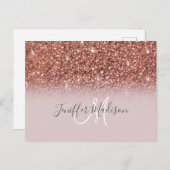 Speciaal Roos Gold Glitter drijft meisje luxe Briefkaart