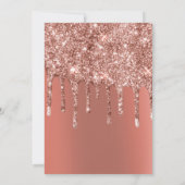 Speciaal Roos Gold Glitter drijft meisje luxe Kaart (Achterkant)