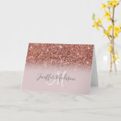 Speciaal Roos Gold Glitter drijft meisje luxe Kaart (Gele Bloem)