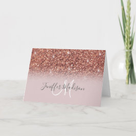Speciaal Roos Gold Glitter drijft meisje luxe Kaart