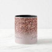 Speciaal Roos Gold Glitter drijft meisje luxe Mok (Midden)