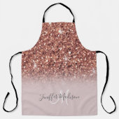 Speciaal Roos Gold Glitter drijft meisje luxe Schort (Voorkant)