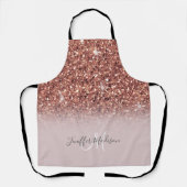 Speciaal Roos Gold Glitter drijft meisje luxe Schort (Voorkant)