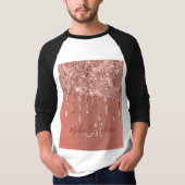 Speciaal Roos Gold Glitter drijft meisje luxe T-shirt (Voorkant)