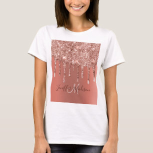 Speciaal Roos Gold Glitter drijft meisje luxe T-shirt