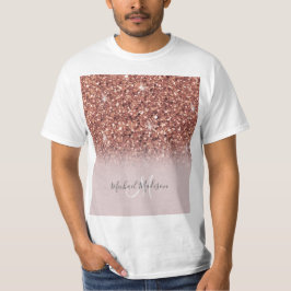 Speciaal Roos Gold Glitter drijft meisje luxe T-shirt