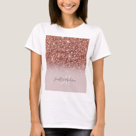 Speciaal Roos Gold Glitter drijft meisje luxe T-shirt