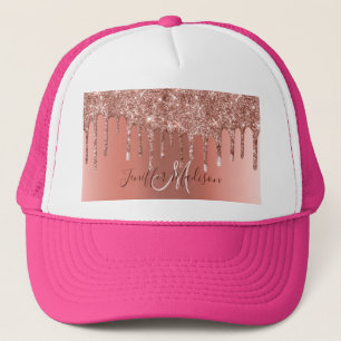 Speciaal Roos Gold Glitter drijft meisje luxe Trucker Pet