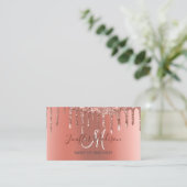 Speciaal Roos Gold Glitter drijft meisje luxe Visitekaartje (Staand voorkant)