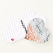 Speciaal Roos Gold Glitter Heart Notitieboek (Binnen)