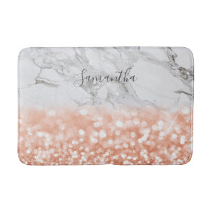 Speciaal Roos Gold Glitter Marble Bath Mat