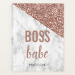 Speciaal Roos Gold Glitter | Marble Boss Babe Planner<br><div class="desc">Boss Babe Roos Gold Girly Pink Glitter met Marble plus een sjabloon voor jouw naam. Het perfecte hoesje als je baas en een baby.</div>