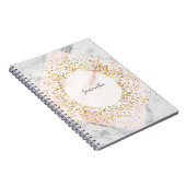 Speciaal Roos Gold Glitter Marble Notitieboek (Rechterzijde)